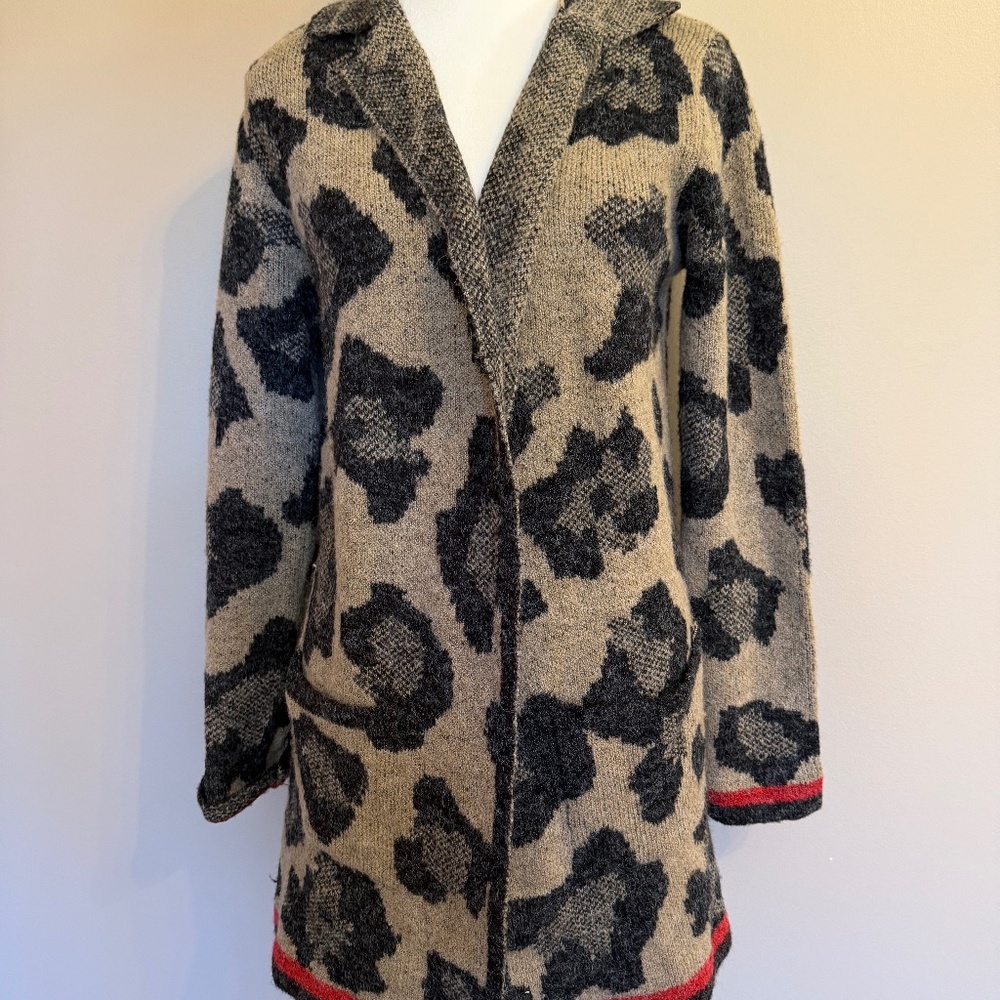Joseph A. Cardigan in Cheetah Print